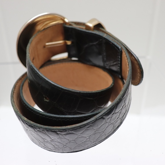 Neiman Marcus Italian Alligator Calfskin Belt RARE main image 4